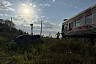 В Саратовской области на переезде поезд столкнулся с легковым автомобилем 